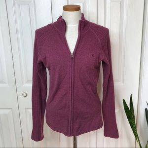 The North Face wool blend zip front cardigan